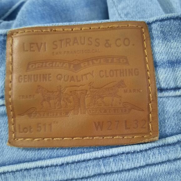 Levis 511 Mens Classic 5 Pocket Slim Fit Jeans Size 27/32 - Picture 7 of 8